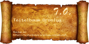 Teitelbaum Orsolya névjegykártya